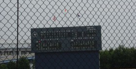 試合終了後のスコアーボード