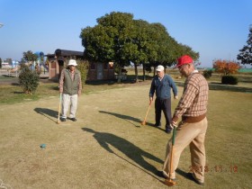 午前中に開催されたグランドゴルフ