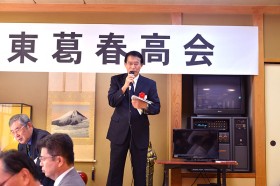 皆さんが現役のころ楽しみにしていたカットはもうありませんとユーモアも交 えての工藤校長先生のお話