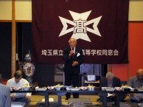 来賓の同窓会副会長細井欽作様の挨拶