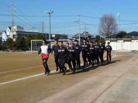 1月6日凱旋、部員と汗を流しました。