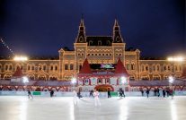 赤の広場（冬の夜景）