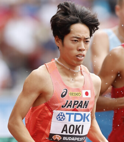 世界陸上決勝での青木選手