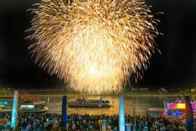 日本デーの花火