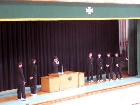 校長先生から関東大会出場選手への激励挨拶