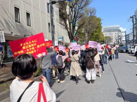 浦和駅までの共学化反対ウォーキング