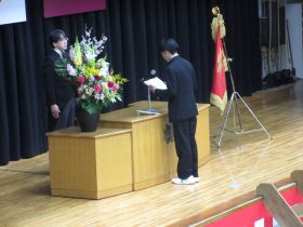 卒業生のお礼のことば