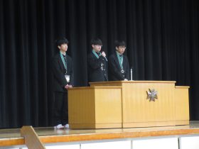 令和6年度修了式での囲碁部大会報告